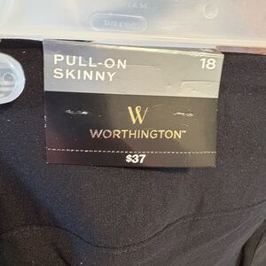 Worthington Secretly Slender Black Pull-On Skinny Pants